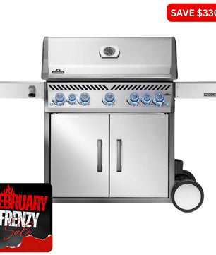 Napoleon Rogue Pro - S 625 SS 5 Burner BBQ with Infrared Sideburner - Smoked Bbq Co