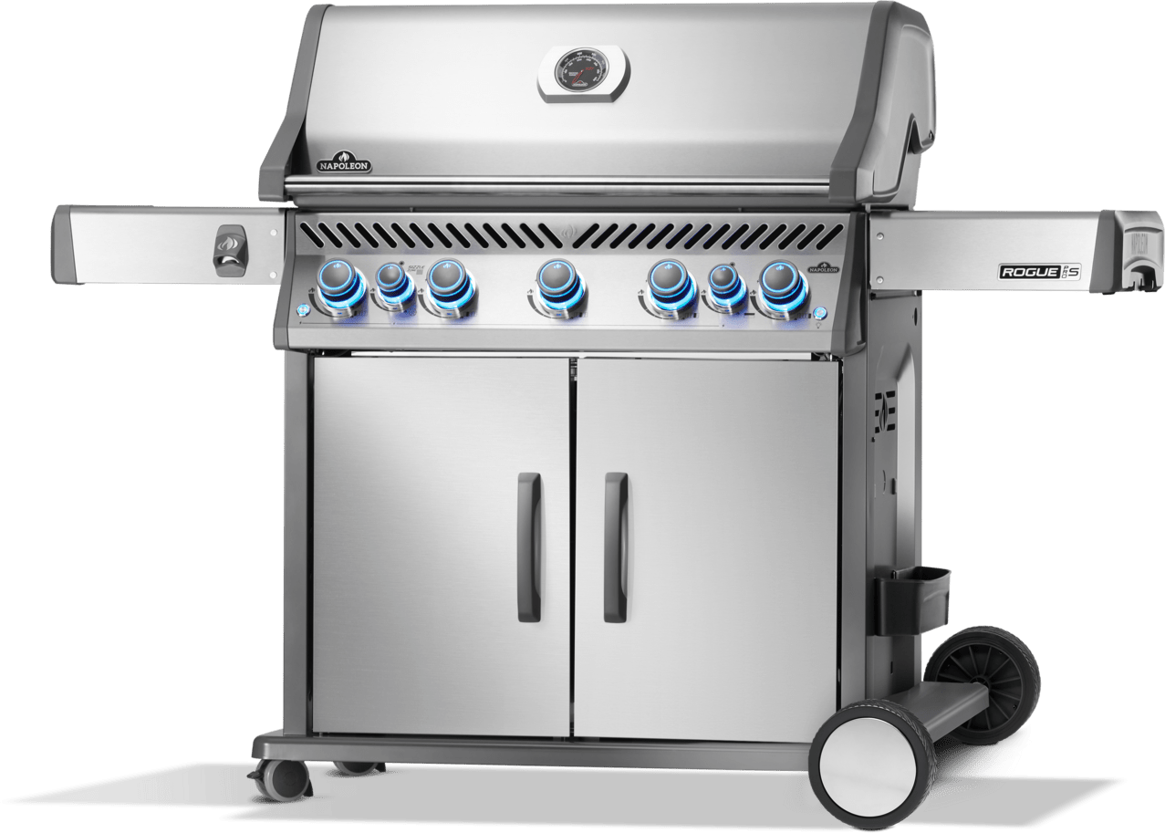 Napoleon Rogue Pro - S 625 SS 5 Burner BBQ with Infrared Sideburner - Smoked Bbq Co