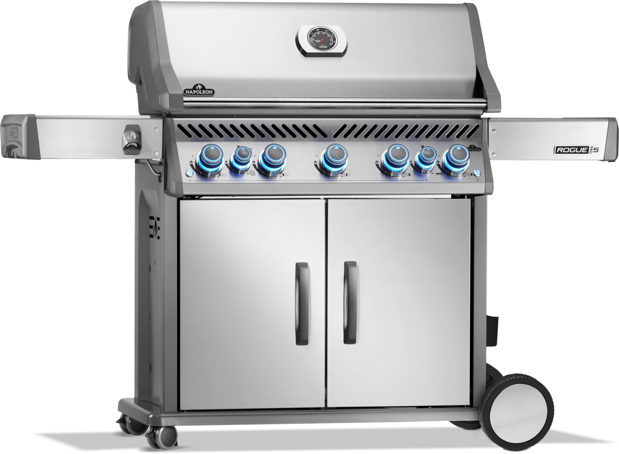 Napoleon Rogue Pro - S 625 SS 5 Burner BBQ with Infrared Sideburner - Smoked Bbq Co