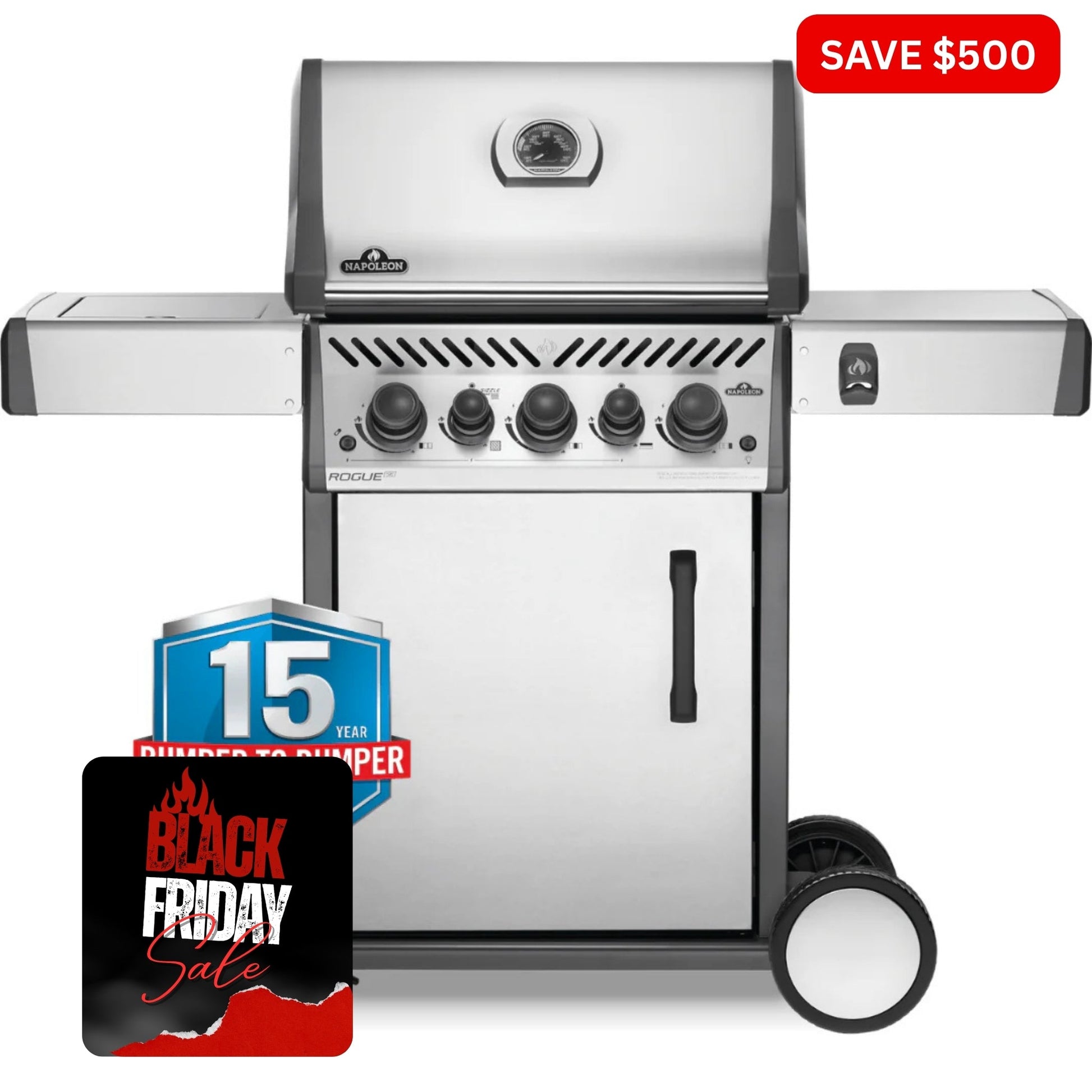 Napoleon Rogue Series 425 RSE With Infrared Rear & Side Burner - Smoked Bbq Co