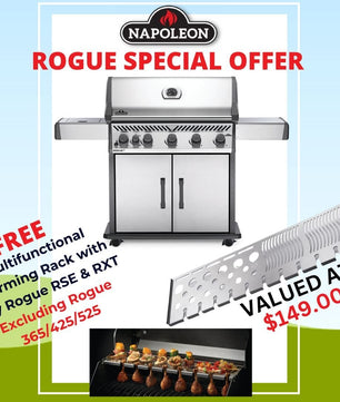Napoleon Rogue Series 425 RSE With Infrared Rear & Side Burner - Smoked Bbq Co