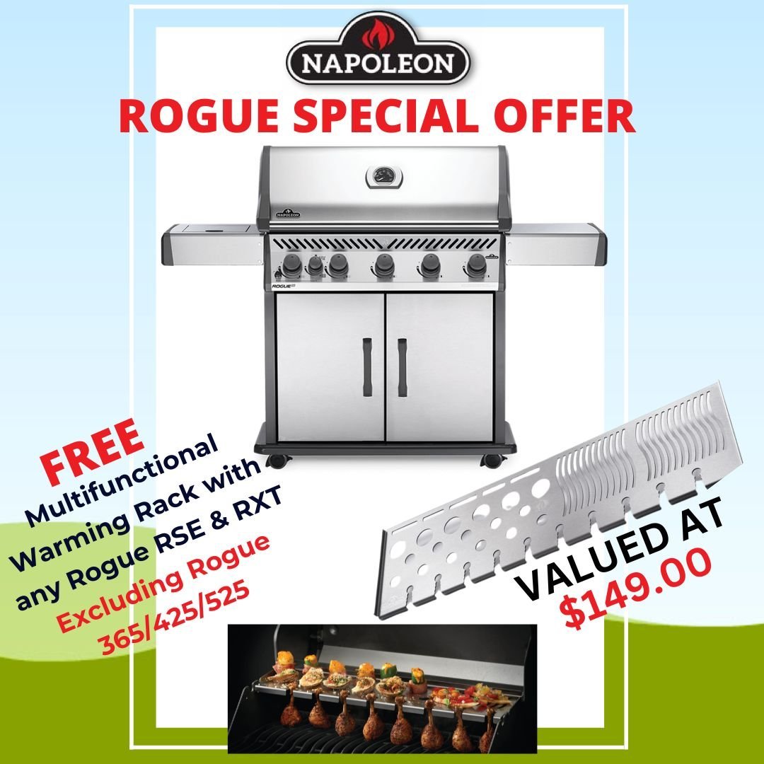 Napoleon Rogue Series 425 RSE With Infrared Rear & Side Burner - Smoked Bbq Co
