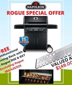 Napoleon Rogue Series 625 RXT With Infrared Side Burner - Smoked Bbq Co