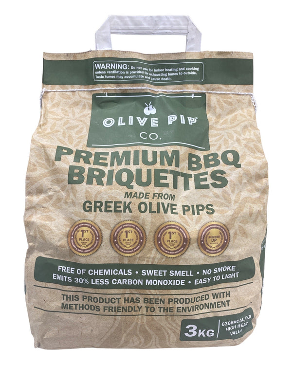 Olive Pip Co. Briquettes 3kg - Smoked Bbq Co