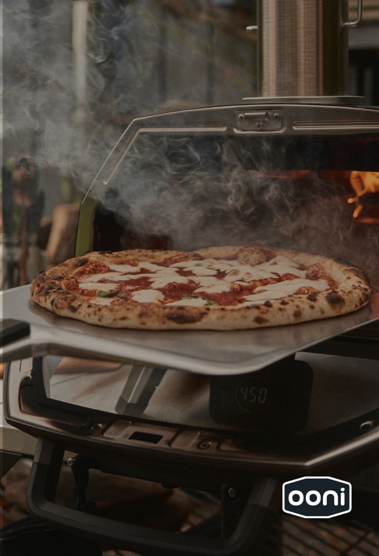 Pizza cooking on the Ooni Karu 2 Pro