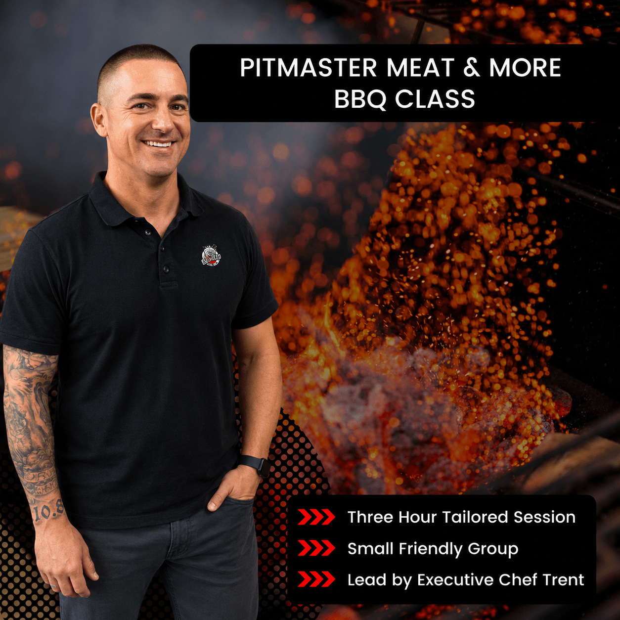 Chef Trent Pitmaster Meat & More BBQ Class information
