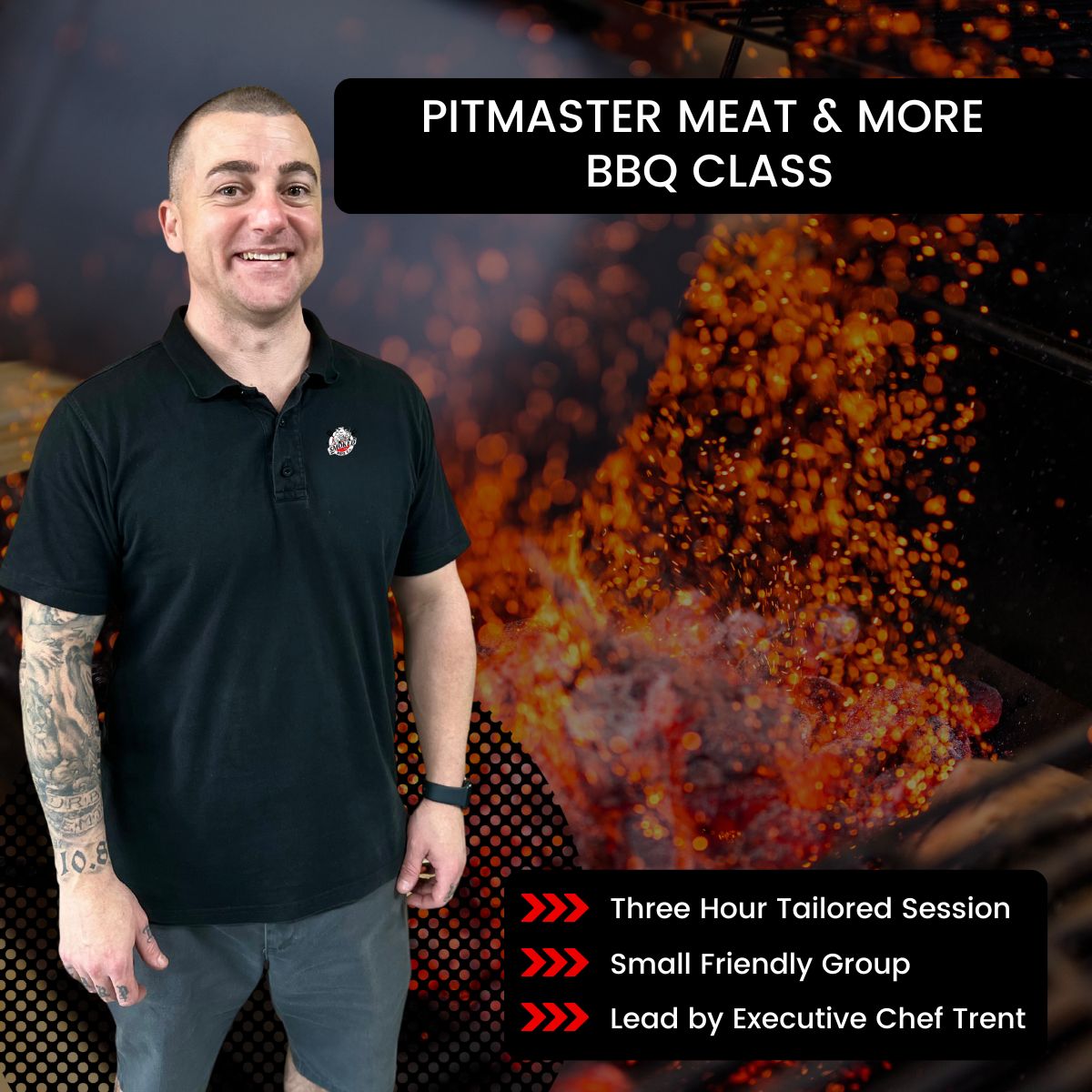 Chef Trent Pitmaster Meat & More BBQ Class information