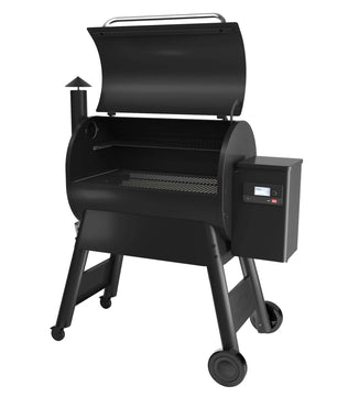 Black barbecue grill on a white background