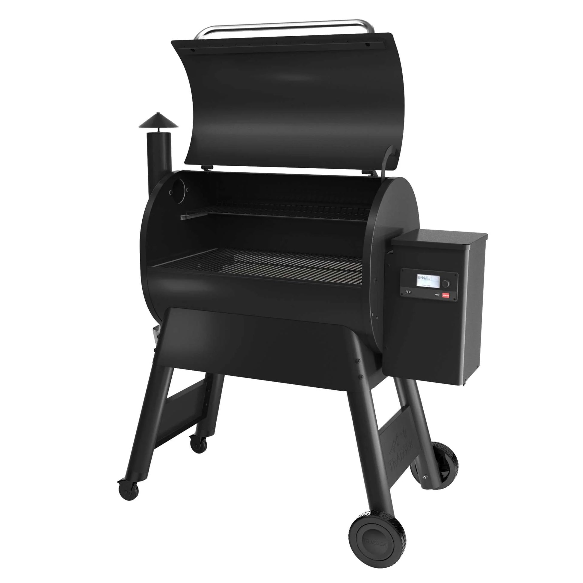 Black barbecue grill on a white background