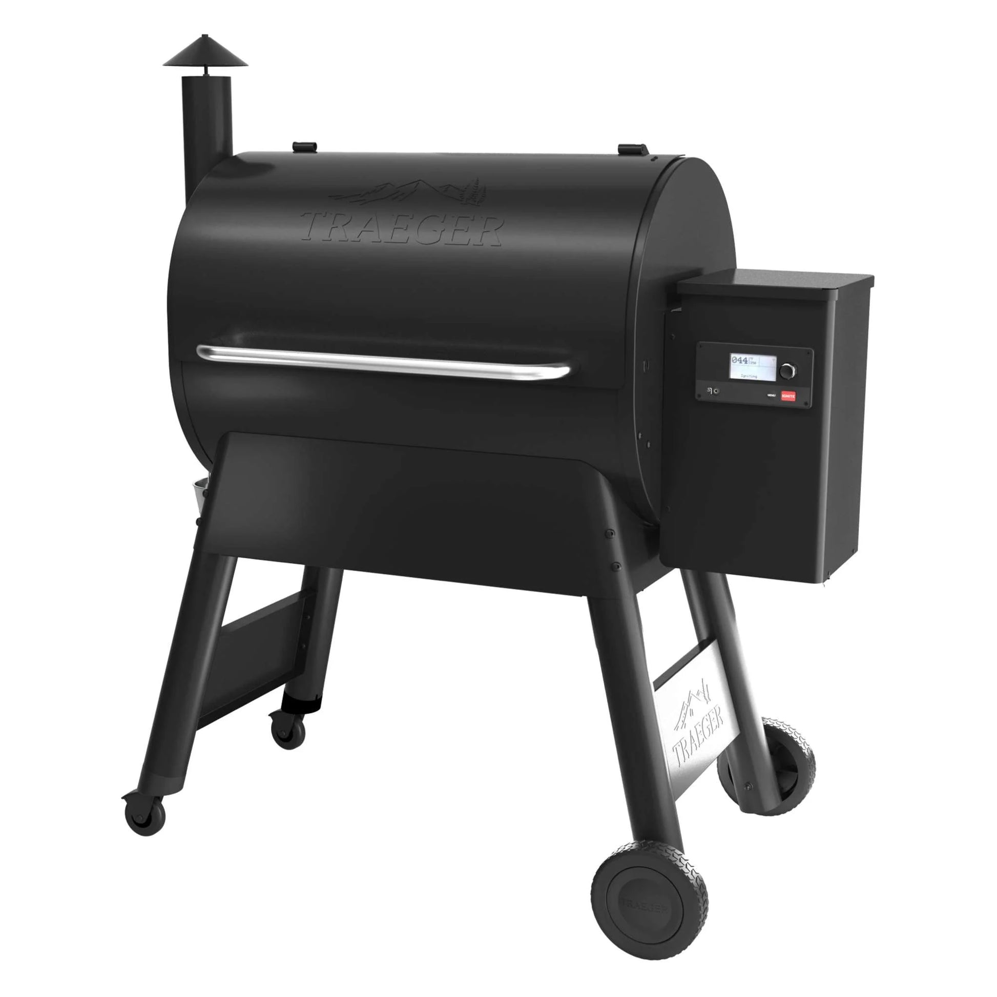 Black barbecue grill on a white background