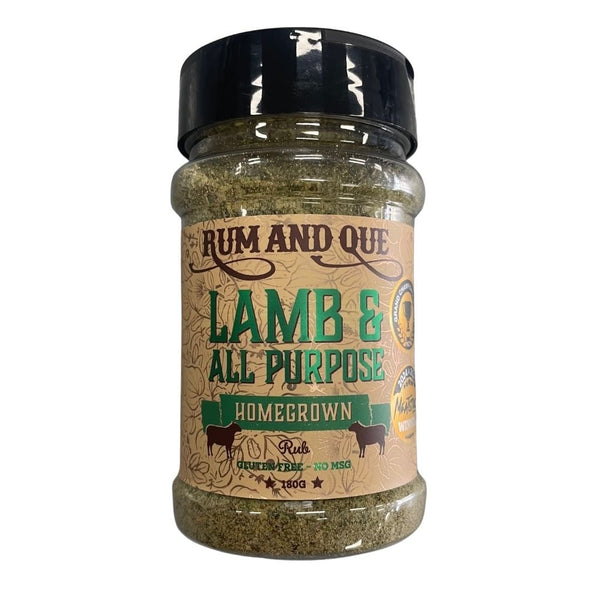 Rum And Que 'Homegrown Lamb & All Purpose' Rub 180g - Smoked Bbq Co