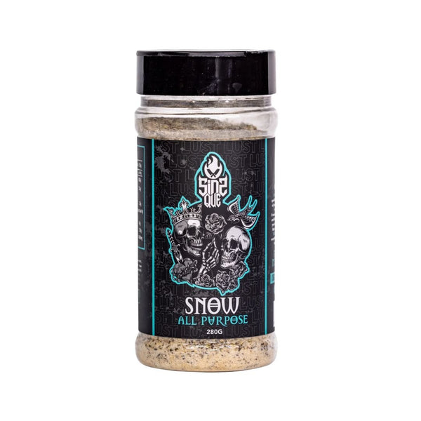 Sins Que 'Snow' All Purpose Rub 280g - Smoked Bbq Co