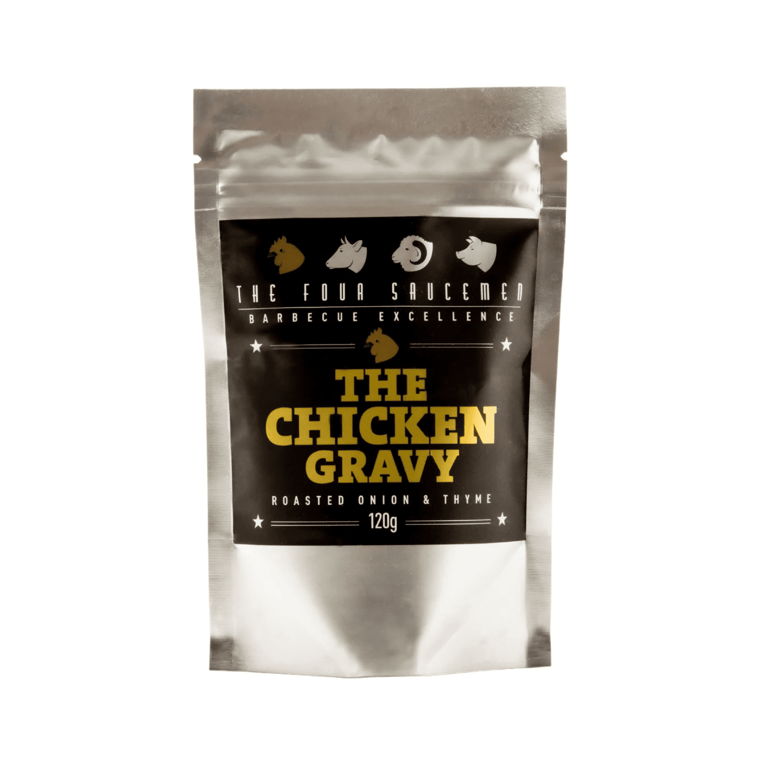 Packaging of The Chicken Gravy with branding on a white background