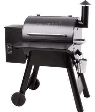 Black Pellet Grill on a white background