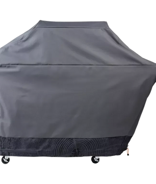 Gray grill cover on a white background