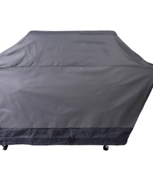 Gray grill cover on a white background