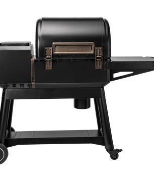 Black barbecue grill on a white background