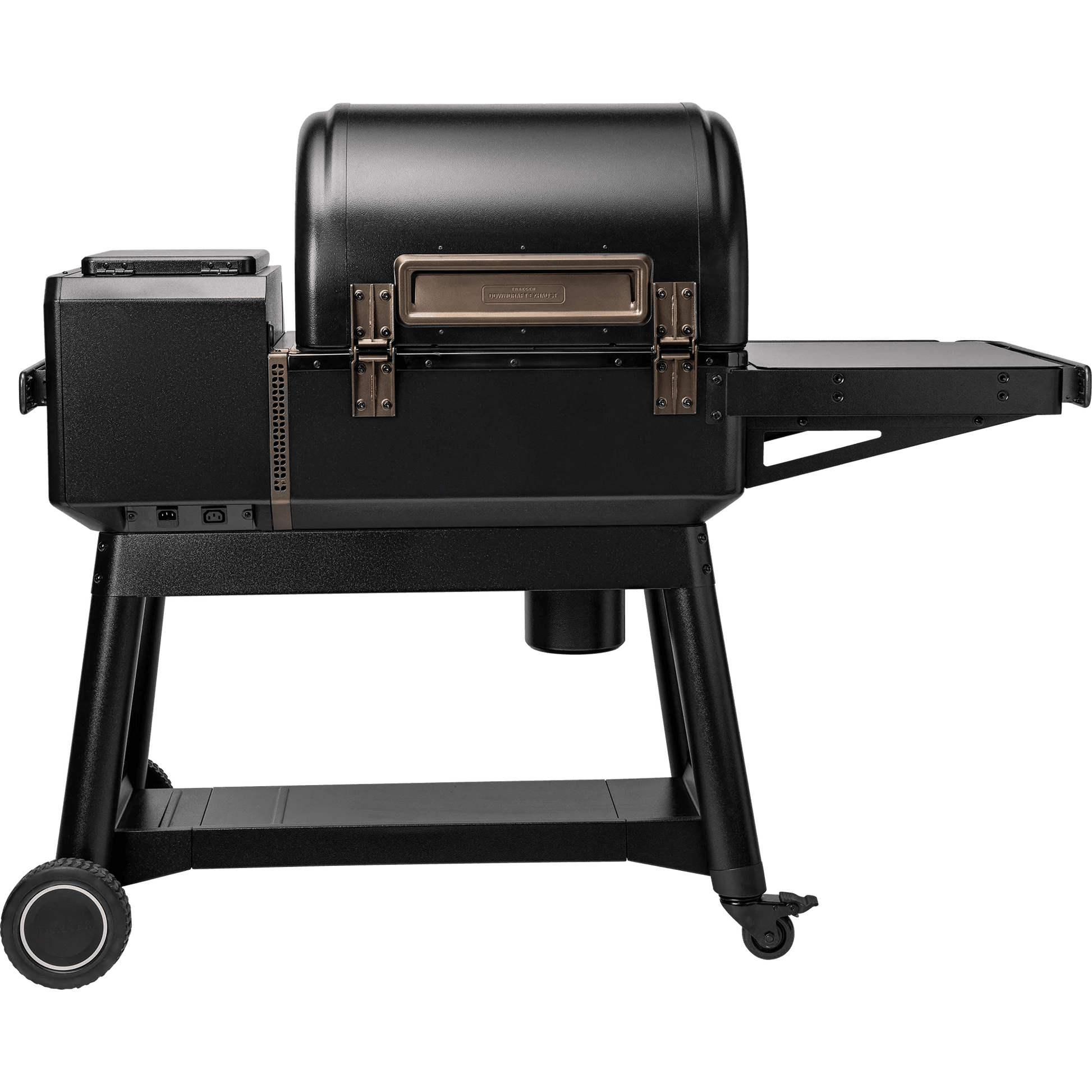 Black barbecue grill on a white background