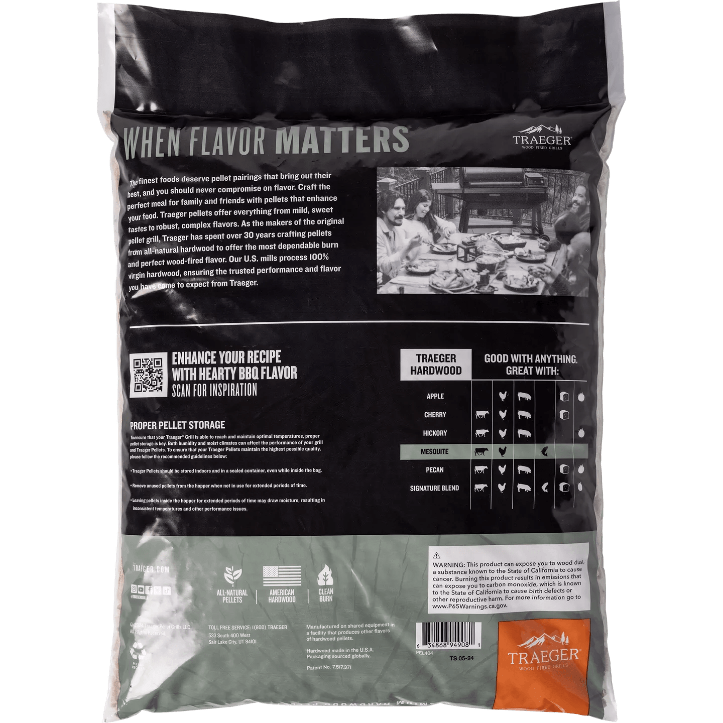 Traeger Mesquite Pellets 9kg - Smoked BBQ Co.