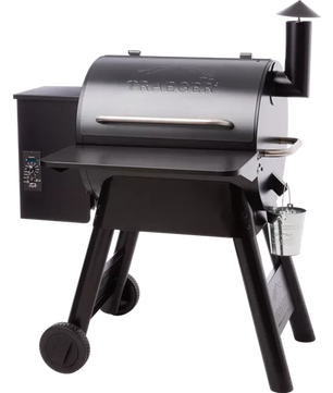 Black Pellet Grill on a white background