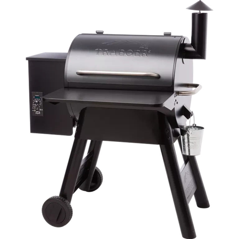 Black Pellet Grill on a white background
