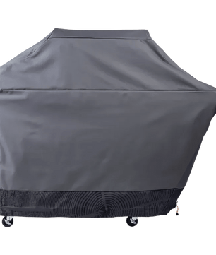 Gray grill cover on a white background