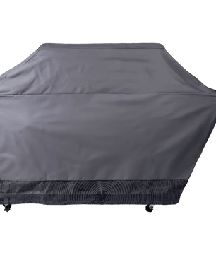 Gray grill cover on a white background