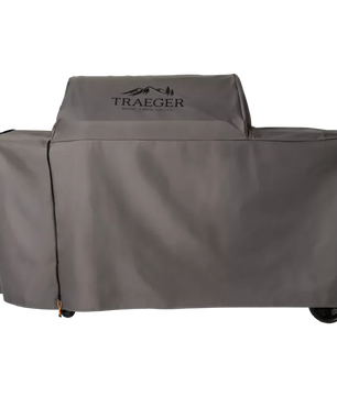 Traeger grill cover on a white background
