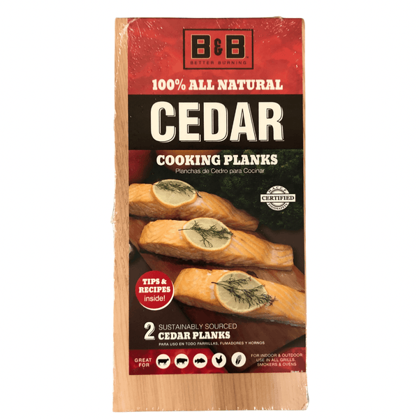 B & B Cedar Grilling Planks - Twin Pack - Smoked Bbq Co