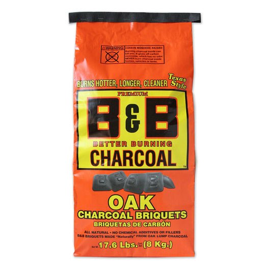 B&B Oak Charcoal Briquets 8kg - Smoked Bbq Co
