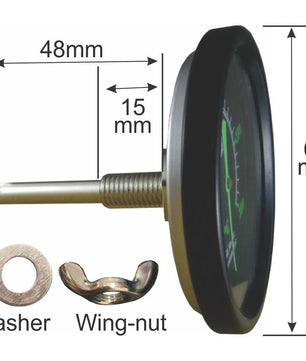 BBQ-Smoker-Grill-Spit Rotisserie Hood Temperature Gauge - Smoked Bbq Co