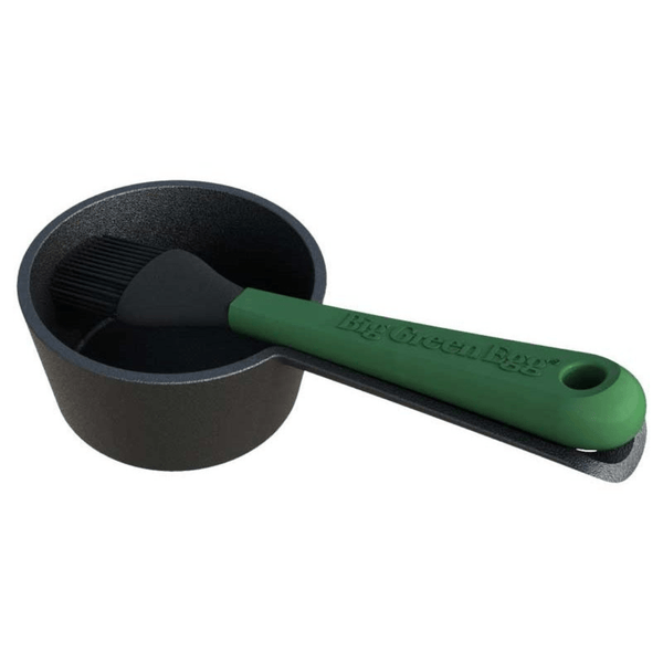 Big Green Egg 'Cast Iron Sauce Pot with Basting Brush' - Smoked Bbq Co