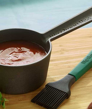 Big Green Egg 'Cast Iron Sauce Pot with Basting Brush' - Smoked Bbq Co