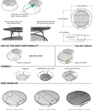 Big Green Egg 'EGGspander 2 Pce Kit' - Large - Smoked Bbq Co