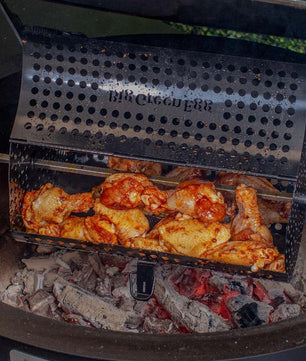 Big Green Egg 'Rotisserie Tumbler Basket' - COMING SOON! - Smoked Bbq Co