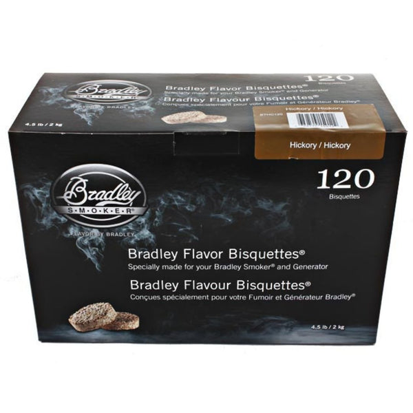 Bradley Smoker Bisquettes - 120 Pack, HICKORY - Smoked Bbq Co
