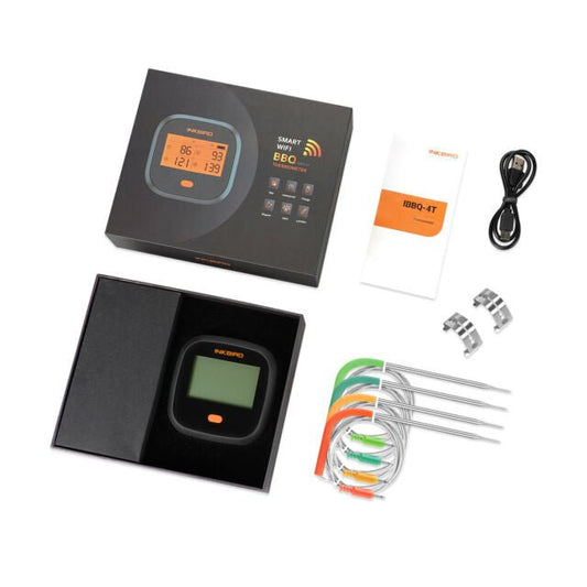 Inkbird Wireless Wifi BBQ Thermometer, 4 probes - Smoked Bbq Co