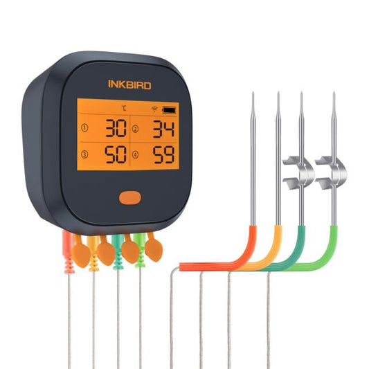 Inkbird Wireless Wifi BBQ Thermometer, 4 probes - Smoked Bbq Co