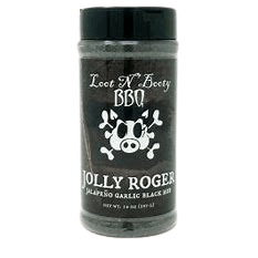 Loot N' Booty 'Jolly Roger' Jalapeno Garlic Black Rub 14oz - Smoked Bbq Co