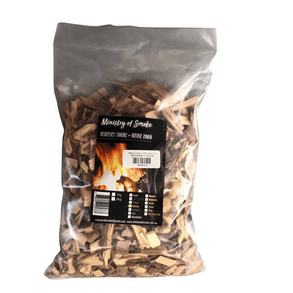 Ministry of Smoke CHIPS - Hickory 1kg - Smoked Bbq Co