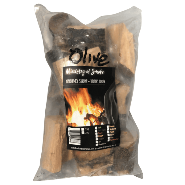 Ministry of Smoke CHUNKS - Olive 2kg - Smoked Bbq Co