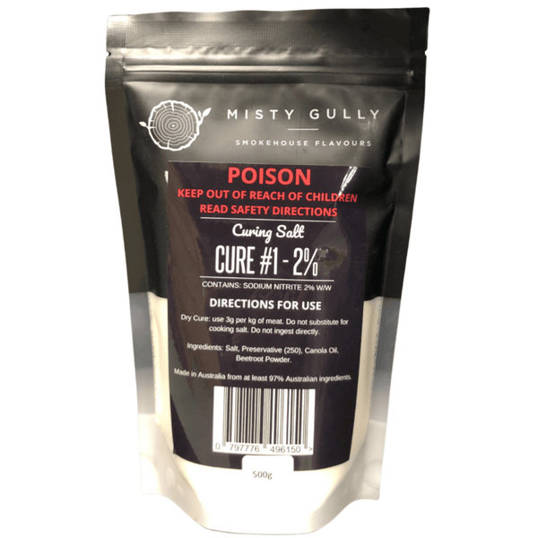 Misty Gully Cure #1 2% '48 Hour Cure' 500g - Smoked Bbq Co
