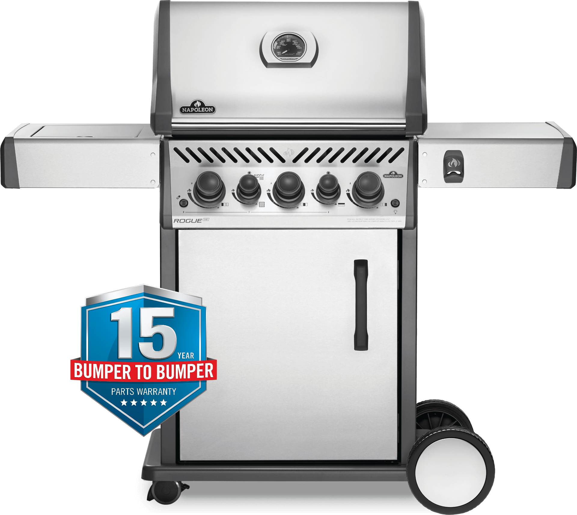 Napoleon Rogue 425 RSE SS BBQ with Side Burner - Smoked Bbq Co