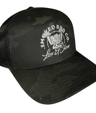 SMOKED TRUCKER CAP - MULTICAM BLACK - Smoked Bbq Co