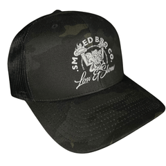 SMOKED TRUCKER CAP - MULTICAM BLACK