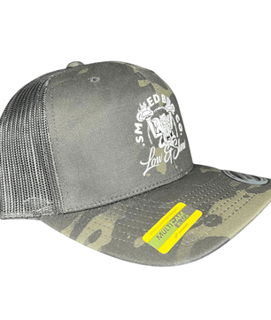 SMOKED TRUCKER CAP - MULTICAM BLACK - Smoked Bbq Co