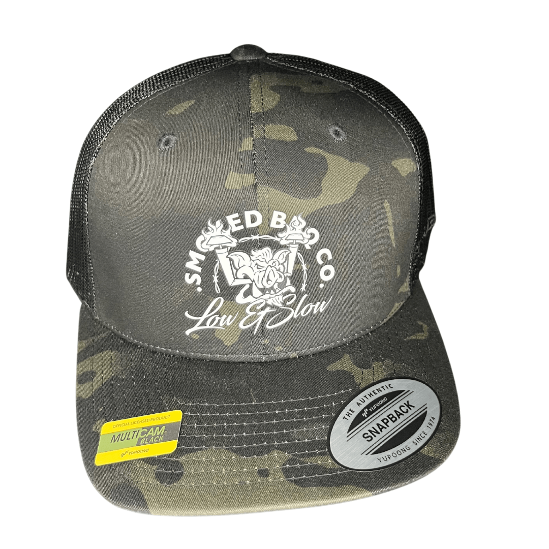 SMOKED TRUCKER CAP - MULTICAM BLACK - Smoked Bbq Co