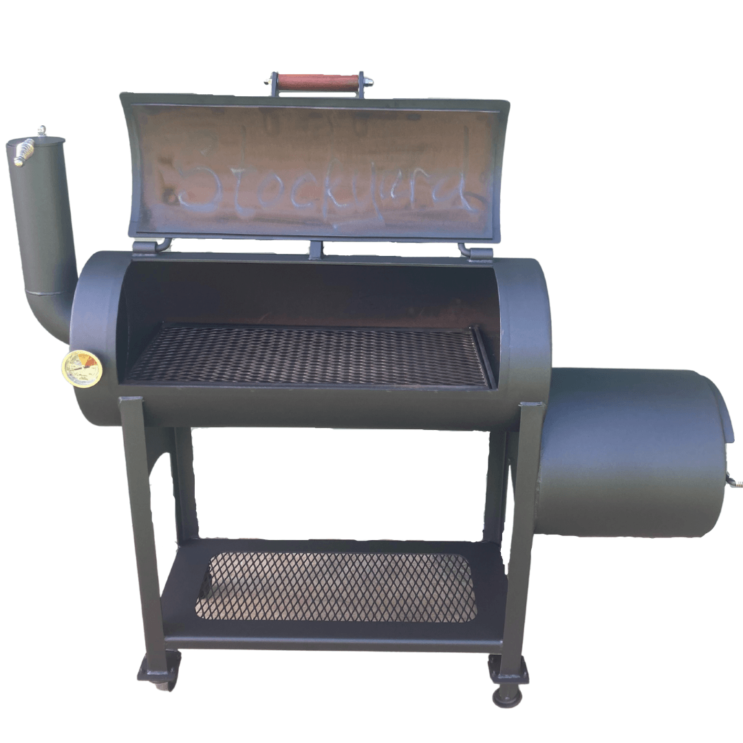 flaming coals offset smoker