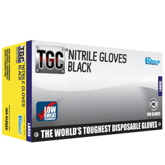 TGC Black Nitrile Disposable Gloves